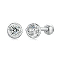 0.1 Ct Moissanite Stud Earrings 925 Sterling Silver Round Bridal Jewelry