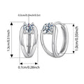 0.3CT Moissanite Double Layer Huggie Hoop Earrings D Color VVS1 Round Cut