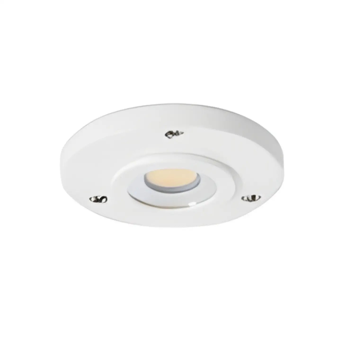 1 Light - 12V LED Puck Light – 3.3W, 3000K, Plug-In with Aluminum Housing