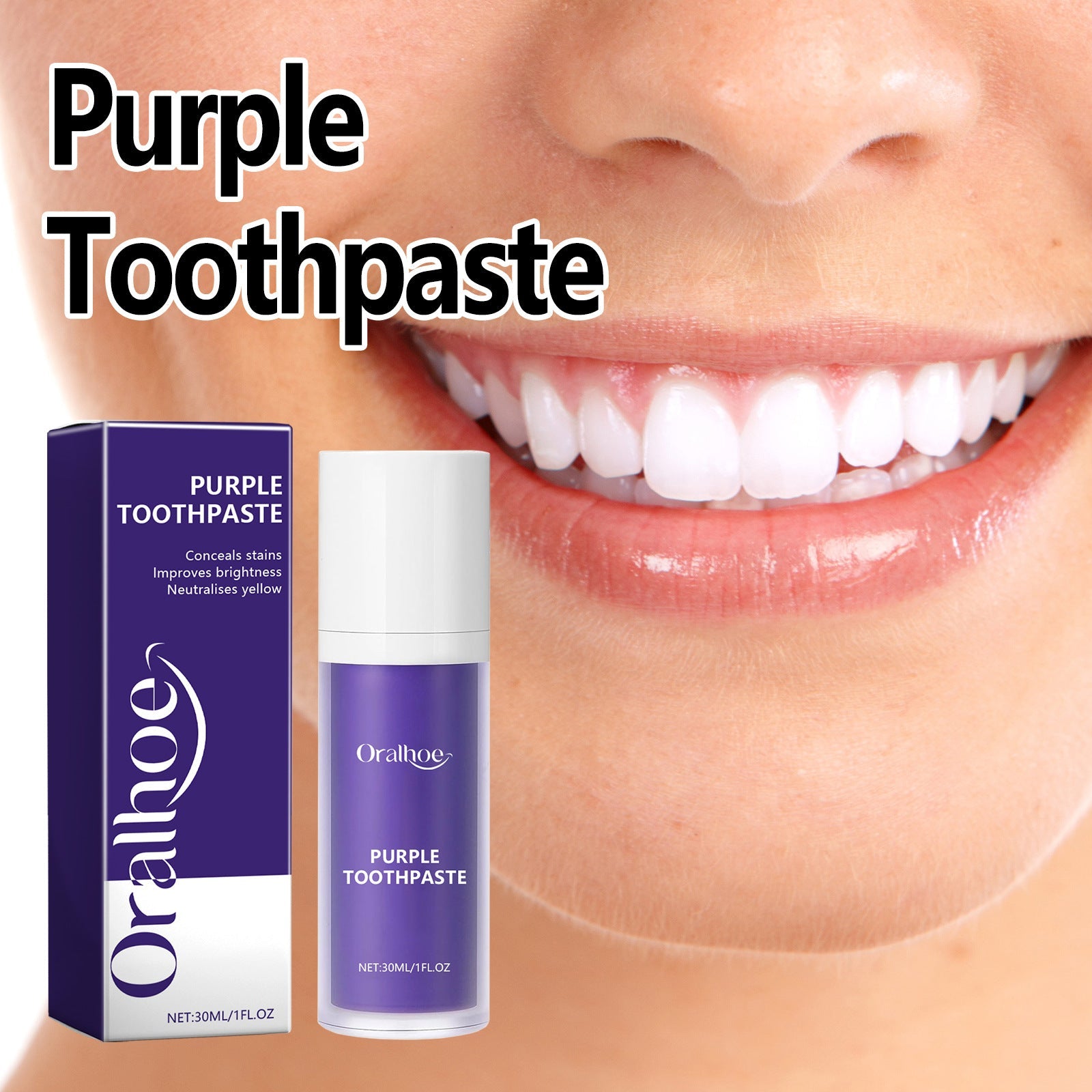 Purple Toothpaste, Deep Cleaning Tartar Stains Odor Fresh Breath Toothpaste