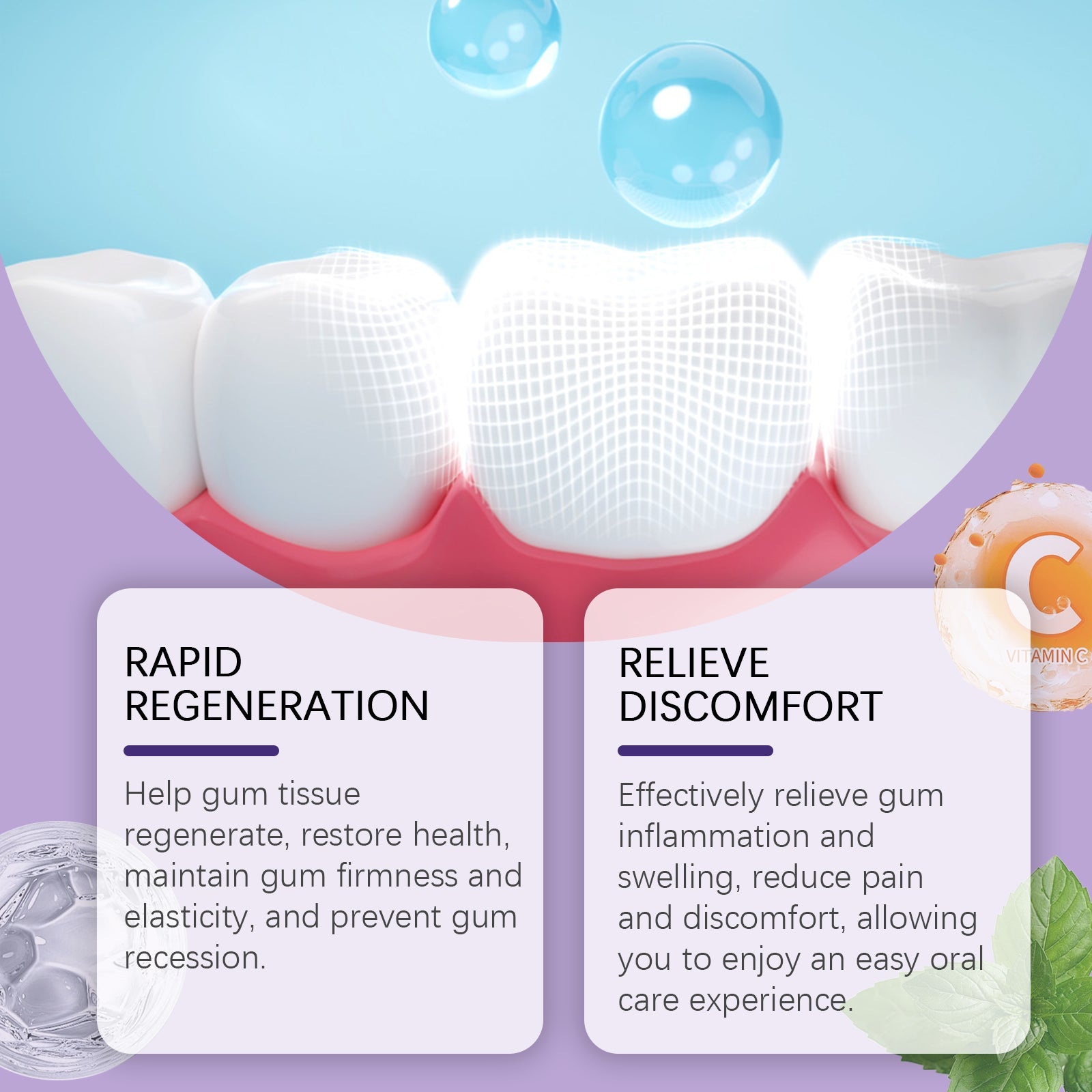 Purple Gum Care Gel Deep Cleans Stains And Gently Protects Gums For Dental Care