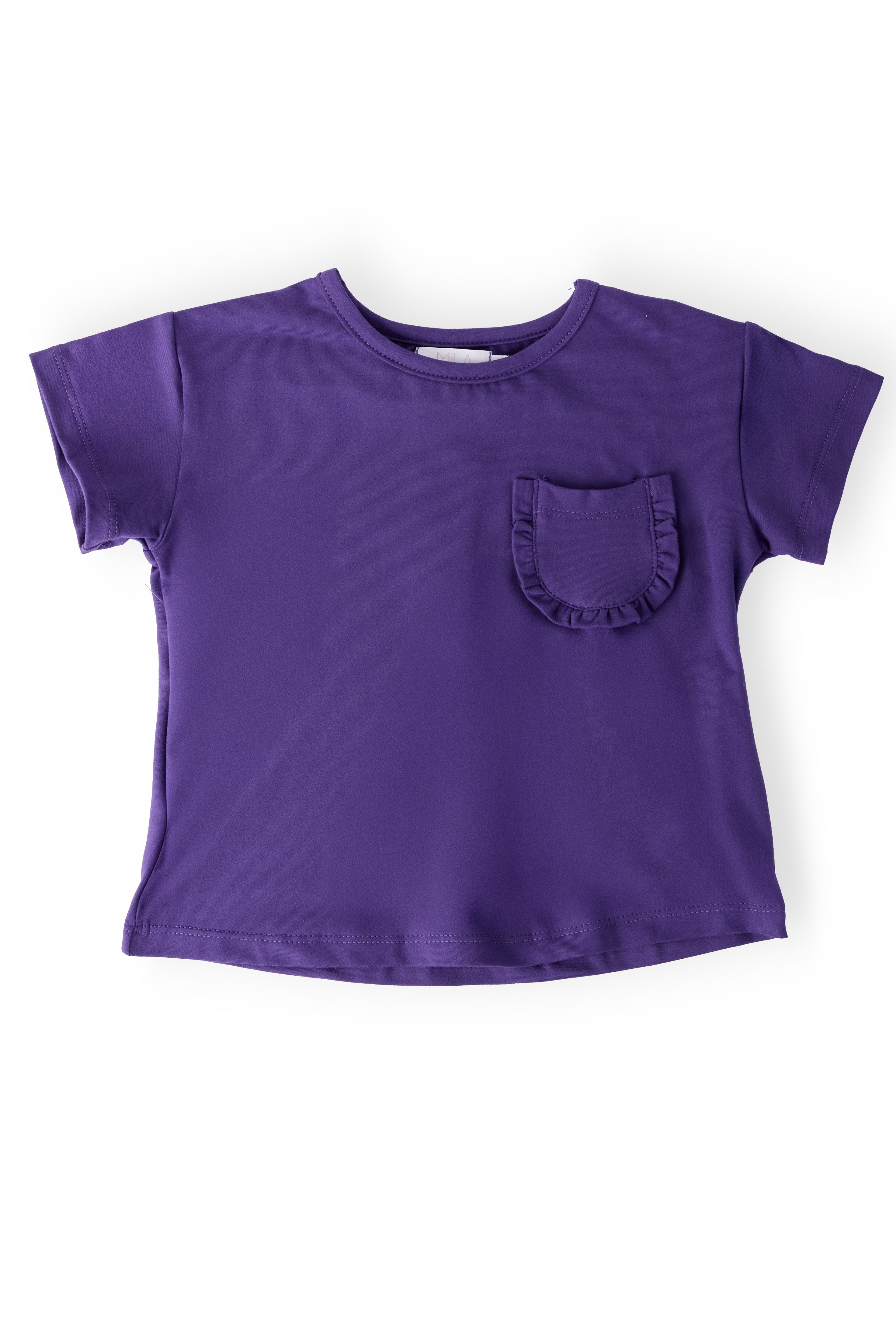 Purple Ruffle Pocket Tee