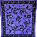 Purple Salamander Yin Yang Cotton Tapestry Wall Art Handmade