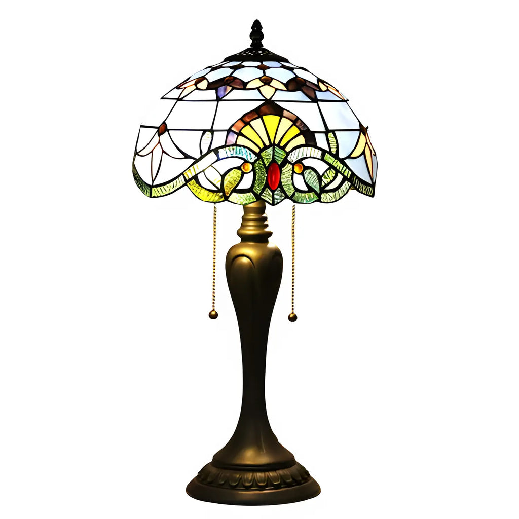 Purple Tiffany Lamp in Baroque Glass Style