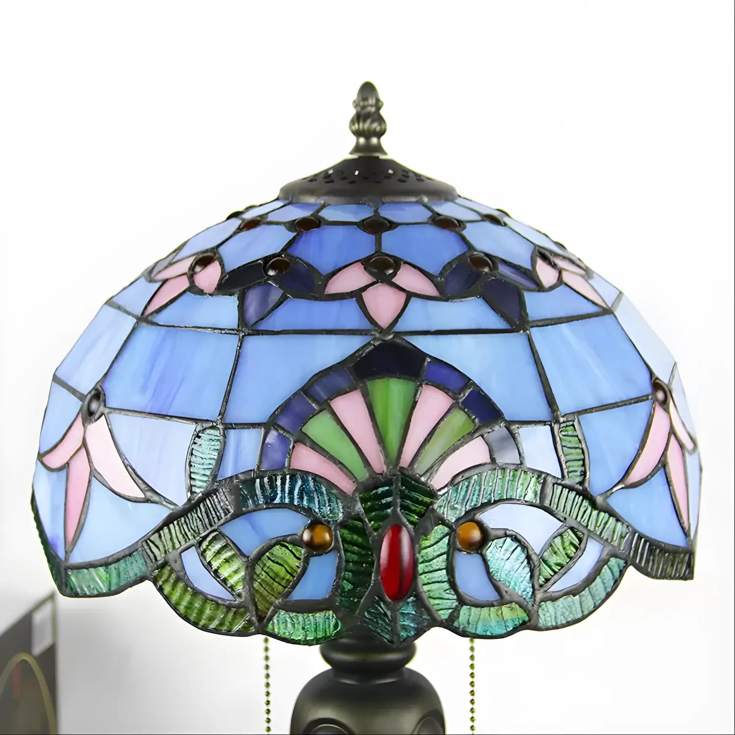 Purple Tiffany Lamp in Baroque Glass Style